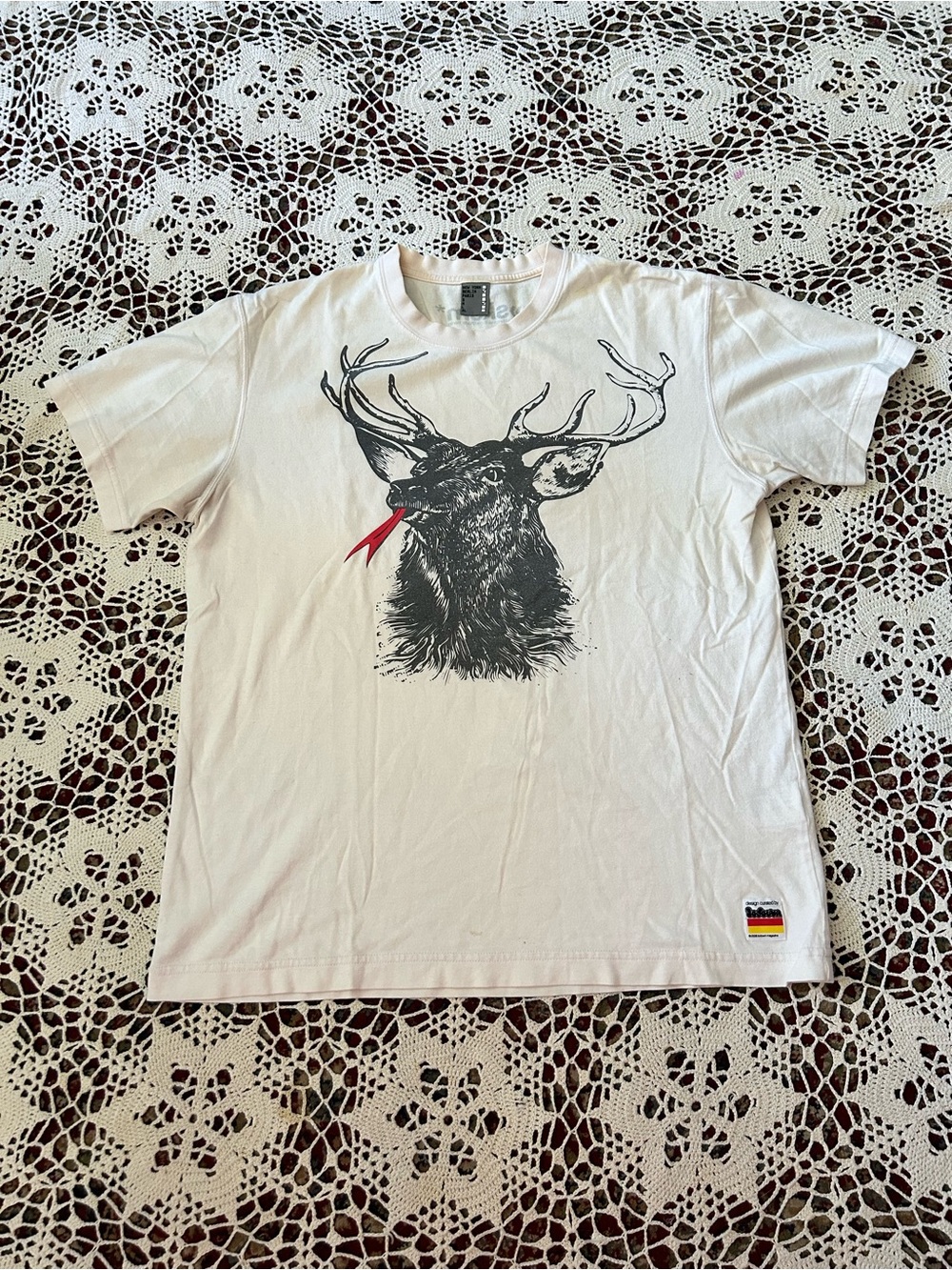 Unique Kids White Deer Graphic Short-Sleeve T-Shirt